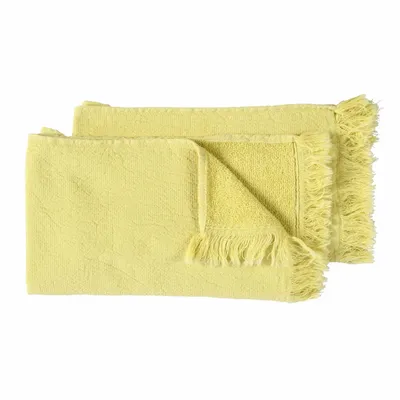 Bath towels - Set of 2 guest towels Luna Butter 30 X 50 - LA CERISE SUR LE GATEAU