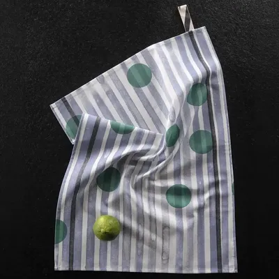 Dish towels - Striped kitchen towel Citron Vert 50 X 70 - LA CERISE SUR LE GATEAU