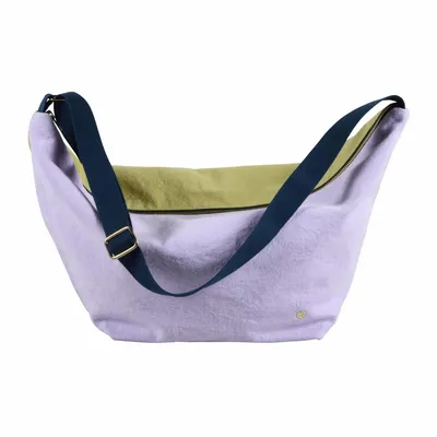 Sacs et cabas - Sac demi-lune Tricolo Lilas ananas 53 x 28 x 12 - LA CERISE SUR LE GATEAU