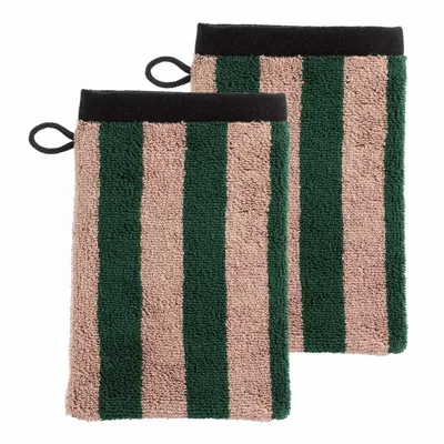 Autres linges de bain - Lot de 2 gants de toilette Charly Basilic 15 x 21 - LA CERISE SUR LE GATEAU