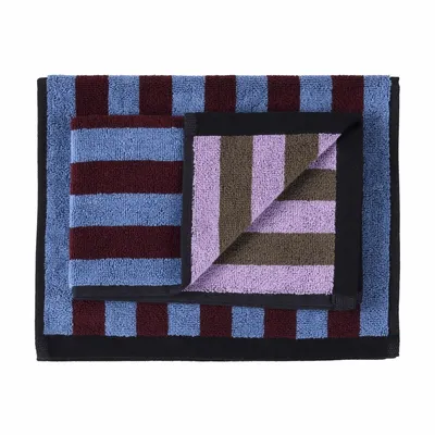 Bath towels - Set of 2 guest towels Charly Myrtille 30 X 50 - LA CERISE SUR LE GATEAU