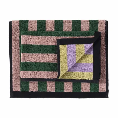 Bath towels - Set of 2 Charly guest towels Basilic 30 X 50 - LA CERISE SUR LE GATEAU