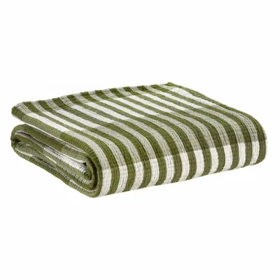 Throw blankets - Calista Throw Olive 137 X 180 - MAISON VIVARAISE - SDE VIVARAISE WINKLER