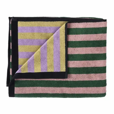 Serviettes de bain - Maxi drap de bain Charly Basilic 100 x 160 - LA CERISE SUR LE GATEAU
