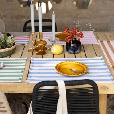 Nappes - Set de table Yanis recyclé Fougère 35 x 45 - MAISON VIVARAISE - SDE VIVARAISE WINKLER