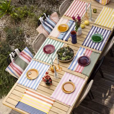 Table cloths - Recycled Placemat Yanis Pink 35 X 45 - MAISON VIVARAISE - SDE VIVARAISE WINKLER