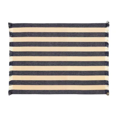 Nappes - Set de table Yanis recyclé Marine 35 x 45 - MAISON VIVARAISE - SDE VIVARAISE WINKLER