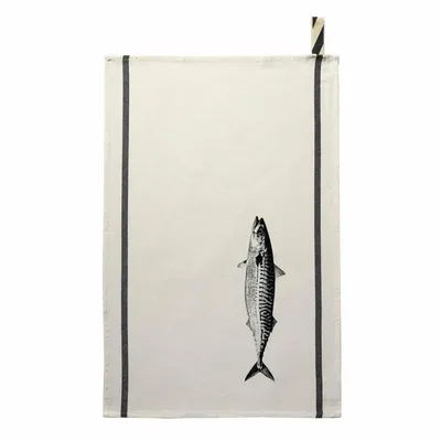 Dish towels - Maquereau Tea Towel Écru 70 X 50 - LA CERISE SUR LE GATEAU