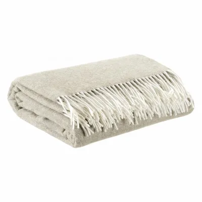 Throw blankets - Carina Throw Blanket Nuage 130 X 190 - MAISON VIVARAISE - SDE VIVARAISE WINKLER