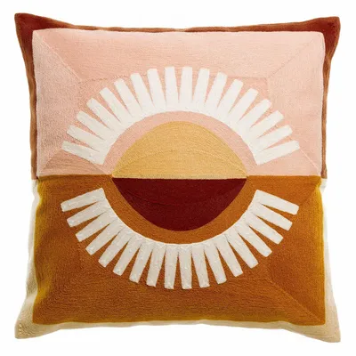Coussins - Coussin brodé Eol Naturel 45 x 45 - MAISON VIVARAISE - SDE VIVARAISE WINKLER