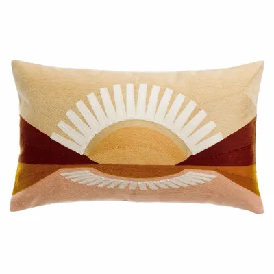 Coussins - Coussin brodé Eol Naturel 30 x 50 - MAISON VIVARAISE - SDE VIVARAISE WINKLER