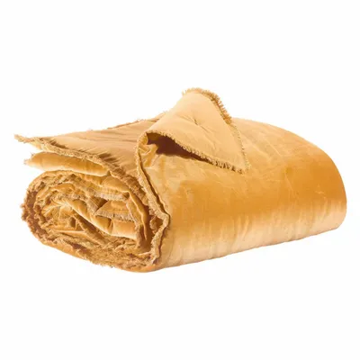 Linge de lit - Jeté de lit uni Fara Cannelle 240 x 260 - MAISON VIVARAISE - SDE VIVARAISE WINKLER