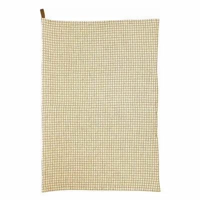 Torchons - Torchon nid d'abeilles bicolore Mumba Tabac Naturel 50 x 70 - MAISON VIVARAISE - SDE VIVARAISE WINKLER