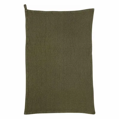 Torchons - Torchon nid d'abeilles uni Mumba Câpre 50 x 70 - MAISON VIVARAISE - SDE VIVARAISE WINKLER