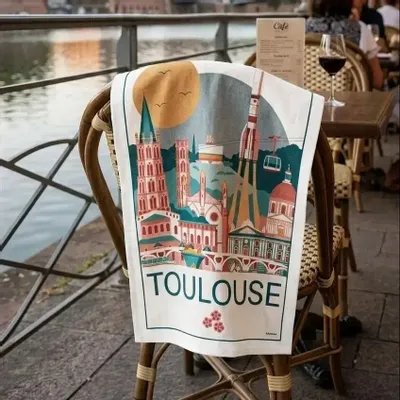 Dish towels - Kitchen towel Toulouse Écru 48 X 72 - MAISON VIVARAISE - SDE VIVARAISE WINKLER
