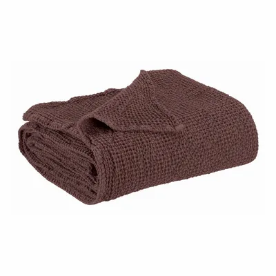 Throw blankets - Maia recycled throw Ébène 140 X 200 - MAISON VIVARAISE - SDE VIVARAISE WINKLER