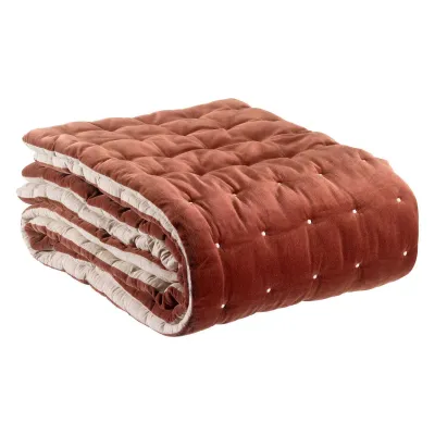 Linge de lit - Chemin de lit uni Elise Tabac 90 x 240 - MAISON VIVARAISE - SDE VIVARAISE WINKLER