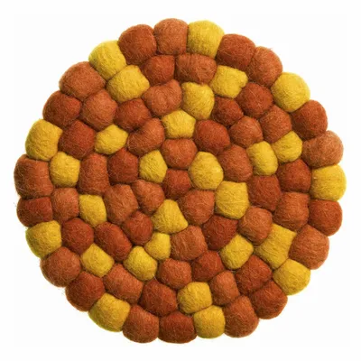 Table mat - Recycled Trivet Brian Epice curry Diamètre 20 - MAISON VIVARAISE - SDE VIVARAISE WINKLER