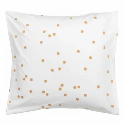 Bed linens - Odette Pillowcase Milk/Bronze 65 X 65 - LA CERISE SUR LE GATEAU
