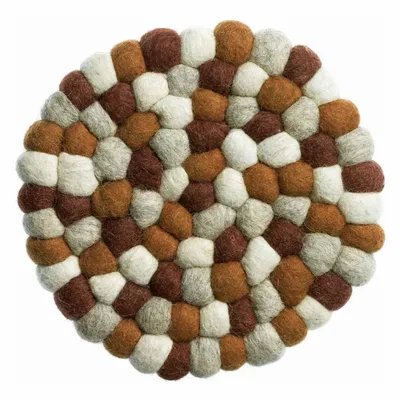 Dessous de plat - Dessous de plat Brian recyclé Naturel Brique Diamètre 20 cm - MAISON VIVARAISE - SDE VIVARAISE WINKLER