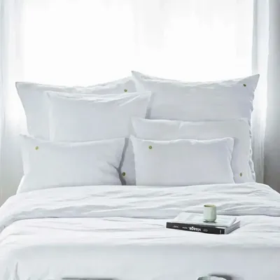 Bed linens - Céleste pillowcase Milk 100 X 65 - LA CERISE SUR LE GATEAU