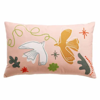 Coussins - Coussin brodé Anka Bois de Rose 40 x 65 - MAISON VIVARAISE - SDE VIVARAISE WINKLER