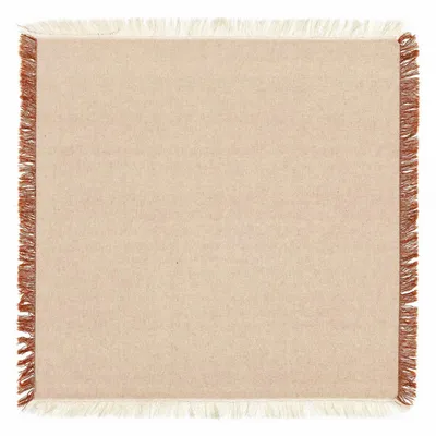 Serviettes - Serviette de table recyclée Kalea Naturel/Rouille 45 x 45 - MAISON VIVARAISE - SDE VIVARAISE WINKLER