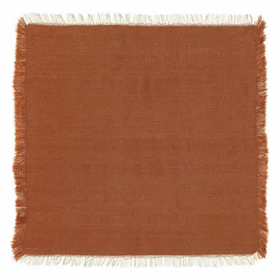 Serviettes - Serviette de table recyclée Kalea Rouille 45 x 45 - MAISON VIVARAISE - SDE VIVARAISE WINKLER