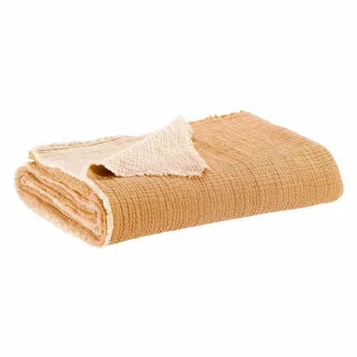 Throw blankets - Emilio Throw Caramel 130 X 200 - MAISON VIVARAISE - SDE VIVARAISE WINKLER