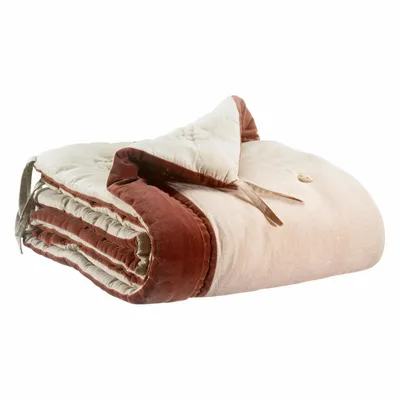 Bed linens - Chambray Eiderdown Elise Tabac 80 X 180 - MAISON VIVARAISE - SDE VIVARAISE WINKLER