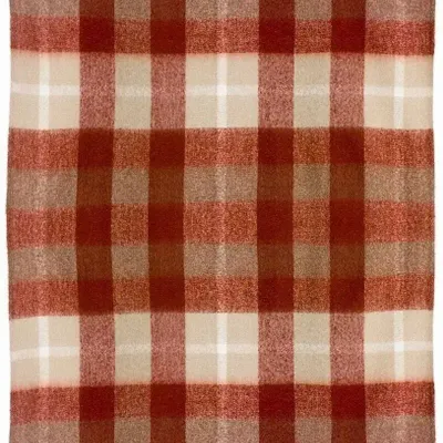 Throw blankets - Recycled tartan throw Isabel Caramel 130 X 160 - MAISON VIVARAISE - SDE VIVARAISE WINKLER