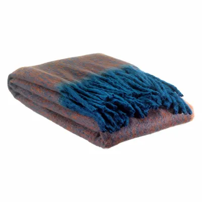 Plaids - Plaid bicolore recyclé Isabel Cacao 130 x 160 - MAISON VIVARAISE - SDE VIVARAISE WINKLER