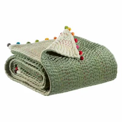 Plaids - Plaid Gastounet Verveine 140 x 200 - MAISON VIVARAISE - SDE VIVARAISE WINKLER