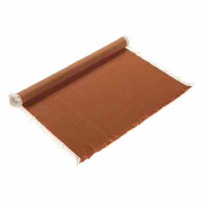 Table linen - Recycled table runner Kalea Rouille 50 X 150 - MAISON VIVARAISE - SDE VIVARAISE WINKLER