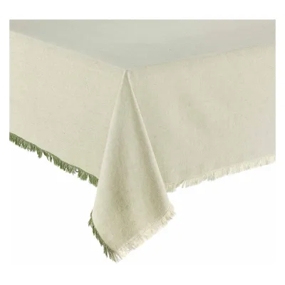 Nappes - Nappe recyclée Kalea Naturel/Épicéa 170 x 250 - MAISON VIVARAISE - SDE VIVARAISE WINKLER