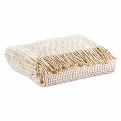 Throw blankets - Recycled throw Vittoria Neige 130 X 180 - MAISON VIVARAISE - SDE VIVARAISE WINKLER