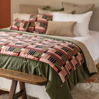 Bed linens - Eren Printed Eiderdown Multico 85 X 200 - MAISON VIVARAISE - SDE VIVARAISE WINKLER