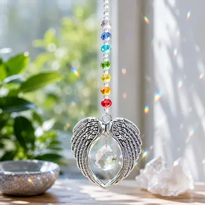 Objets design - Attrape-soleil en cristal Ailes d'Amour - MANDALASHOP