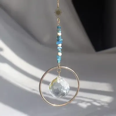 Objets design - Attrape-soleil Astra Apatite bleue - MANDALASHOP