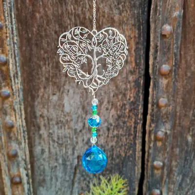 Gifts - Heart-shaped Tree of Life Suncatcher - MANDALASHOP