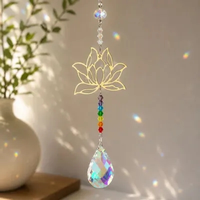 Gifts - Lotus Flower Suncatcher - MANDALASHOP