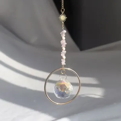 Design objects - Attrape-soleil Astra Quartz rose - MANDALASHOP