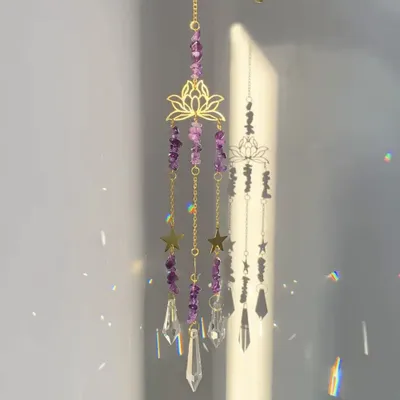 Design objects - Attrape-soleil Lotus & Améthyste - MANDALASHOP