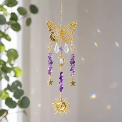 Design objects - Attrape-soleil Papillon Soluna Améthyste - MANDALASHOP