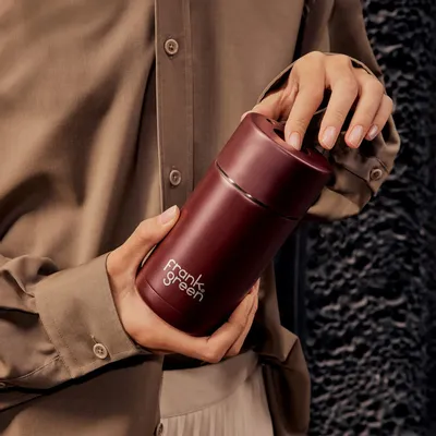 Tasses et mugs - Reusable Cup with Push Button Lid 12oz/355ml - FRANK GREEN LIMITED