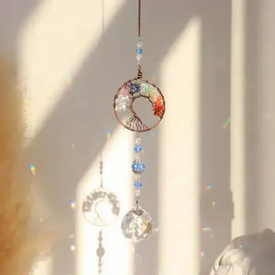 Gifts - Tree of Life Suncatcher with stones - MANDALASHOP