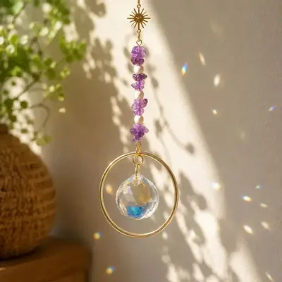 Gifts - Astra Amethyst Suncatcher - MANDALASHOP