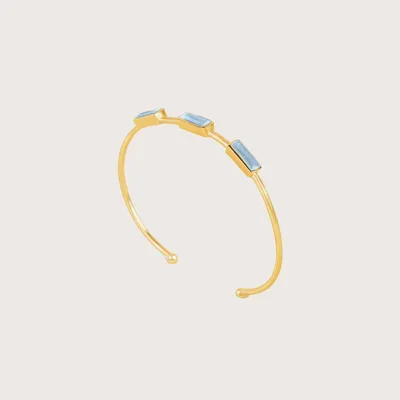 Jewelry - Tounai 18K Recycled Fine Gold Plated Bracelet, Blue Topaz - ZEN COLLECTIVE