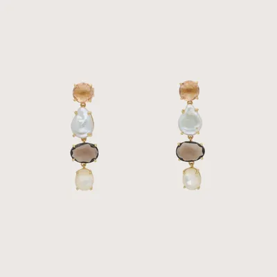 Jewelry - Tiga Multi-Stone Earrings 18K Recycled Fine Gold Plated Multi - ZEN COLLECTIVE
