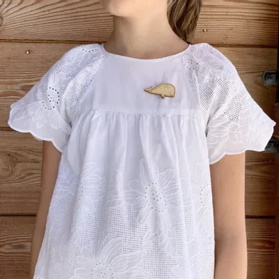 Broche en bois - Baleine - LES PETITES HIRONDELLES
